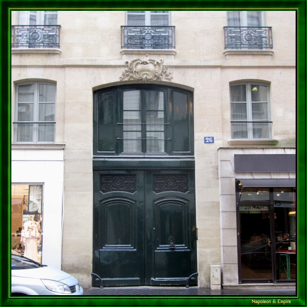 26 rue Cambon, Paris. Adresse de Stendhal de 1810 à 1814