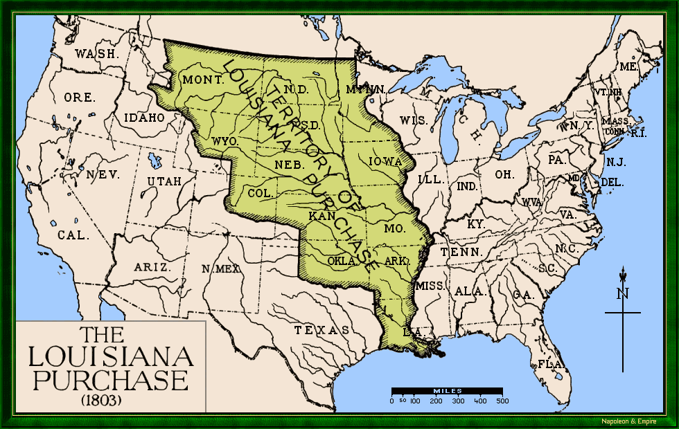 Le territoire de Louisiane en 1803