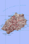 Carte de l'île de Sainte-Hélène