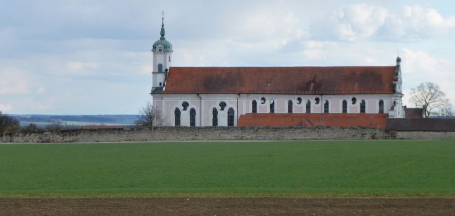 The Abbey of Elchingen, which dominates the battlefield