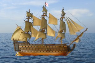 Mock-up of HMS Victory