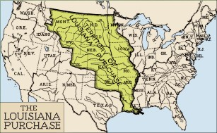 Louisiana territory in 1803