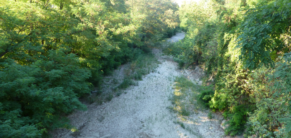 La rivière Coppa, prèd de Casteggio