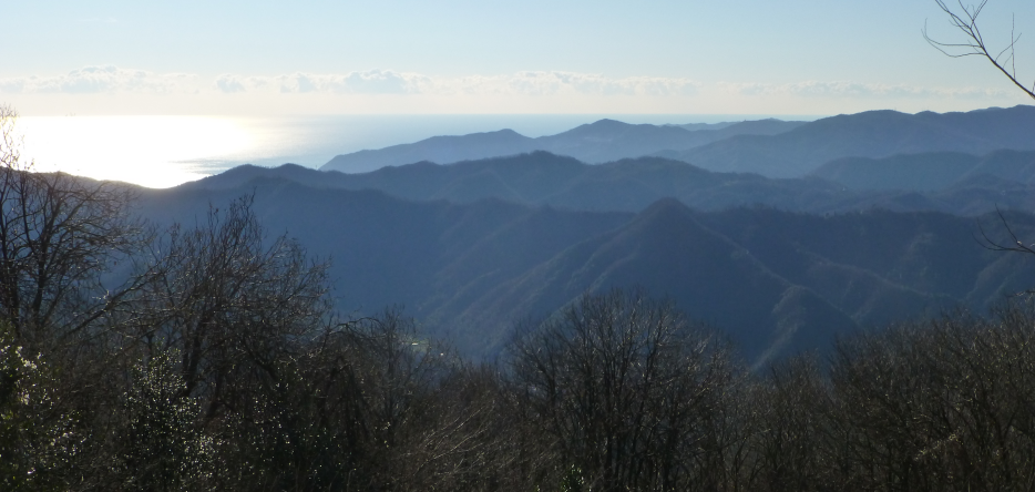 Vue depuis le Monte Negino près de Montenotte Superiore