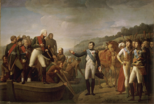 Painting representing the Farewells of Napoleon and Alexander after the Peace of Tilsit