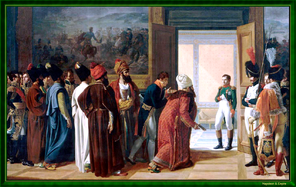 Napoléon reçoit l'ambassadeur de Perse au château de Finkenstein par François-Henri Mulard