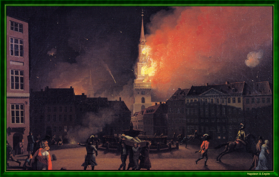 Le Bombardement de Copenhague en 1807, par C.W. Eckersberg