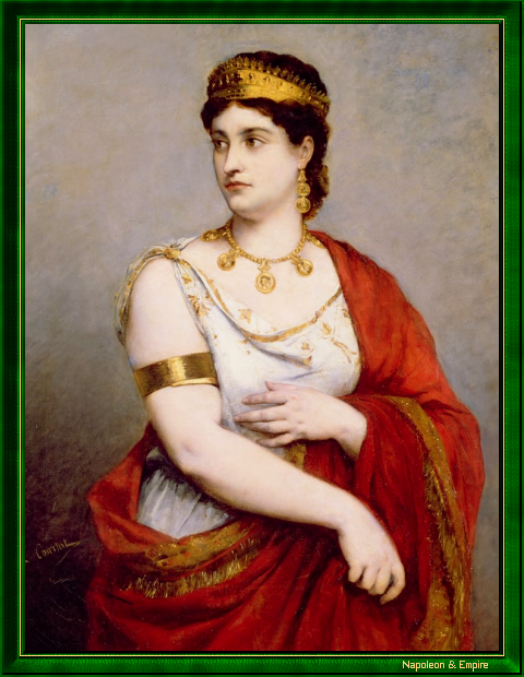 Portrait de Mademoiselle George, exécuté par Louis-Joseph Courtat (Paris 1847 - Paris 1909)