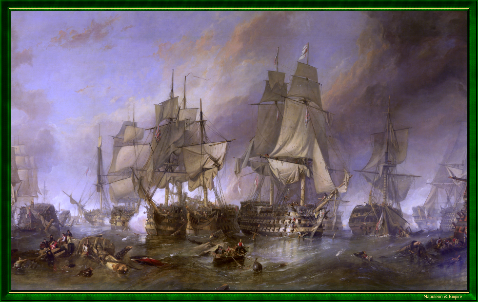 Napoleonic Battles - Picture of the battle of Trafalgar - 