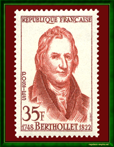 Postage stamp with the image of Claude-Louis Berthollet