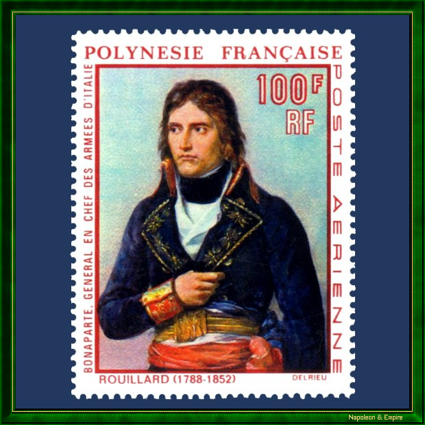 Timbre polynésien représentant le général Bonaparte